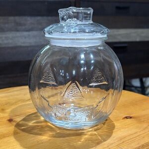 Clear Glass Jack o Lantern Jar